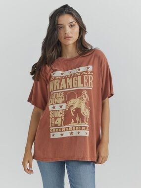 WRANGLER WMS ARABIAN SPICE OVERSIZED TEE 112350127 Size Large
